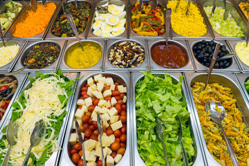 A variety of salads