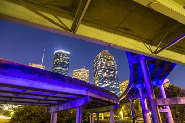 Fotobehang View on downtown Houston by night © travelview