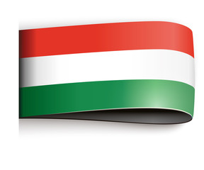 vector product label hungarian flag