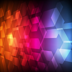 Neon abstract design on dark background vector