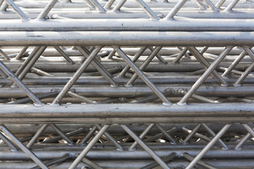 stack of metal trusses