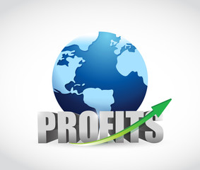 international globe profits illustration design
