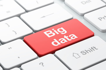 Fototapeta premium Data concept: Big Data on computer keyboard background