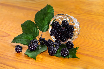 Fresh ripe blackberries