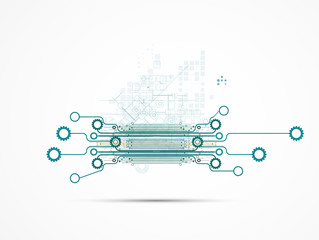 Obraz premium science futuristic internet high computer technology business