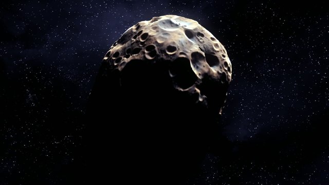 Meteorite tumbling toward the camera