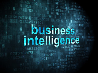 Obraz premium Business concept: Business Intelligence on digital background