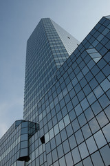 Gray glass office building