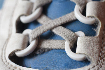Close-up of a shoelace