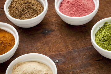super fruit and leaf powders