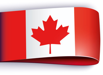 Fototapeta premium vector product label canadian flag