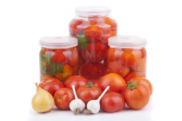 Fresh and canned tomatoes.