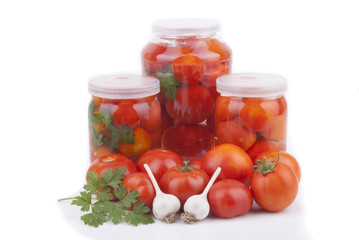 Fresh and canned tomatoes.