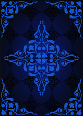 Motifli arka fon  ( mavi )