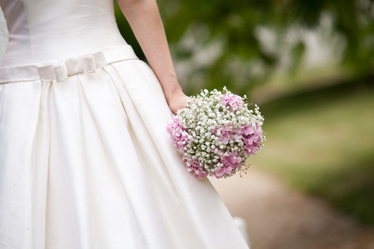 Bride with a bouquet.