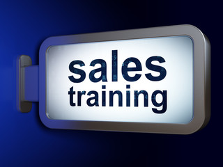 Obraz premium Marketing concept: Sales Training on billboard background