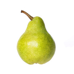 Green pear isolated on white background