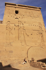 Wall carving, Philae Temple, Lake Nasser