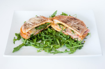 turkey panini sandwich with melted cheese
