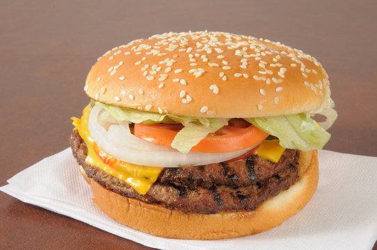 Fast food cheeseburger