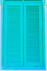 Colorful French style windows.