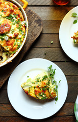 vegetable casserole on a plate