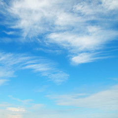 Naklejka na ściany i meble fluffy clouds in the blue sky