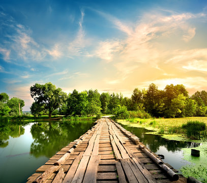 Old bridge over the river