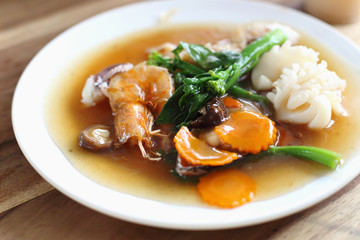 Seafood noodle in thailand