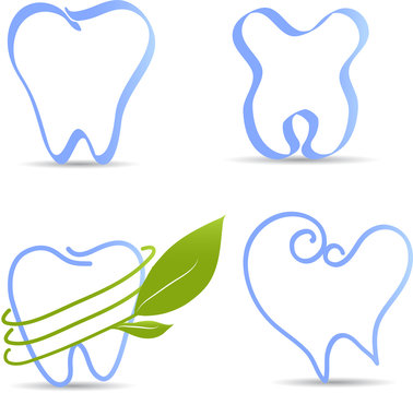 Simple tooth illustration collection