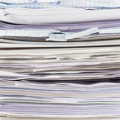 Stack of paper sheets