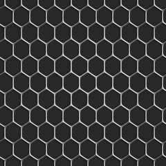 Monochromatic honeycomb seamless pattern background