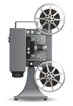Realistic film projector