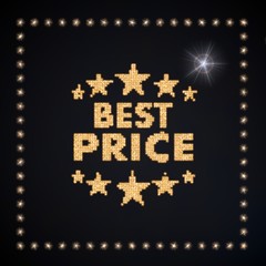 Illustration of a glowing man symbol glittering golden