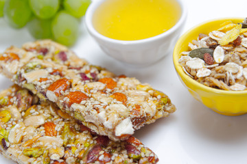 Healthy food, granola bars