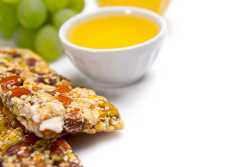 Healthy food, granola bars
