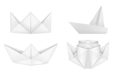 Origami ships set