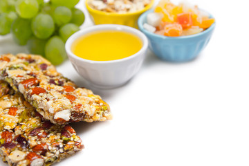 Healthy food, granola bars