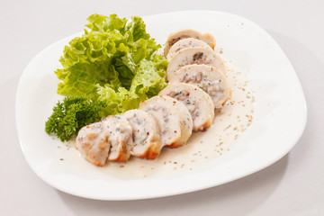 Roasted stuffed chicken breast