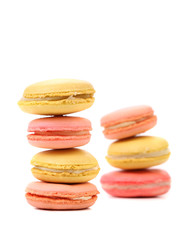 Stack of traditional French macarons