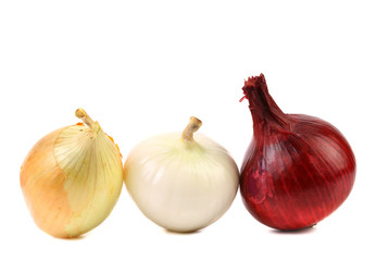 Obraz premium Three different kinds of onions