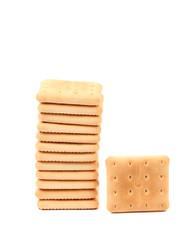 Stack of saltine soda crackers