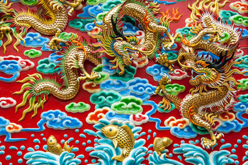 Fototapeta premium Dragons Fight
