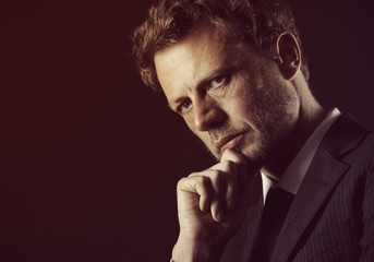Fototapeta premium Businessman thinking