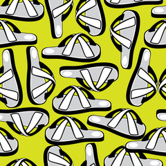 seamless pattern beach slippers