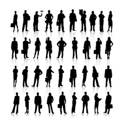 Business people silhouettes. Vector.