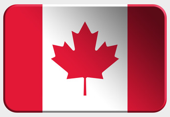 Fototapeta na wymiar Canada 3D button isolated on white background