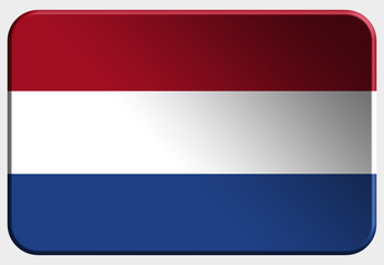 Netherlands 3D realistic flag isolated on white background