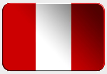Peru 3D realistic flag isolated on white background