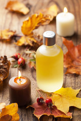 Obraz na płótnie Canvas autumn spa and aromatherapy